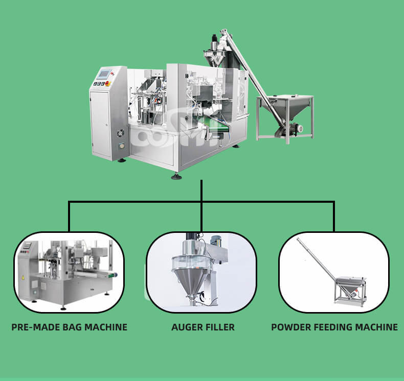 Protein Powder Egg Powder Energy Powder Pouch Packing Machine With Zipper