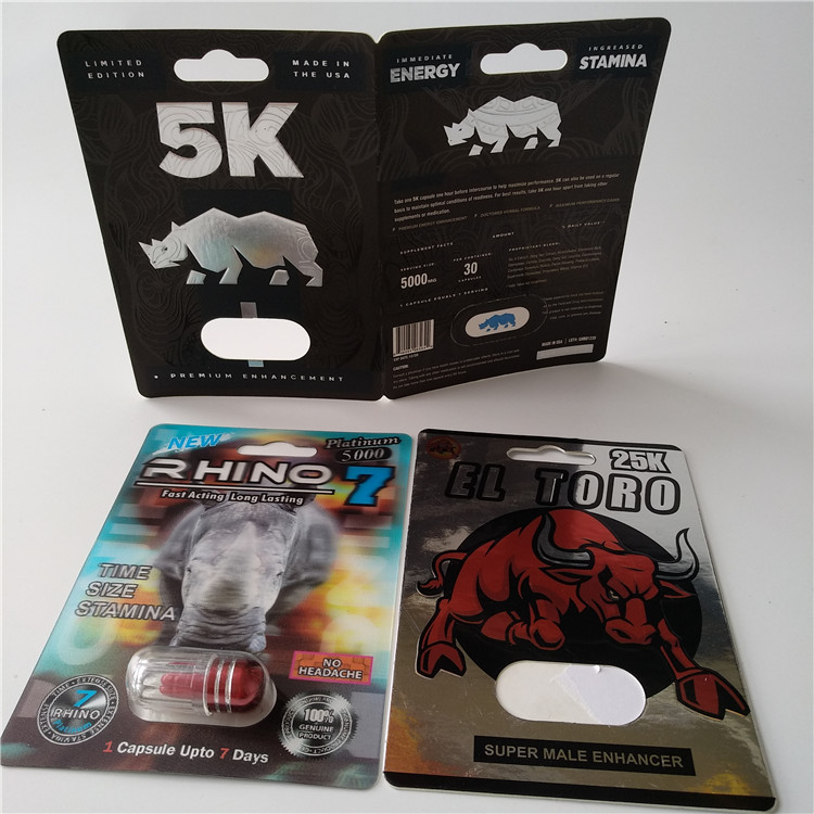 7K White Panther Packaging Blister 3d Cards Box Stiff For Male Enhancement Pill