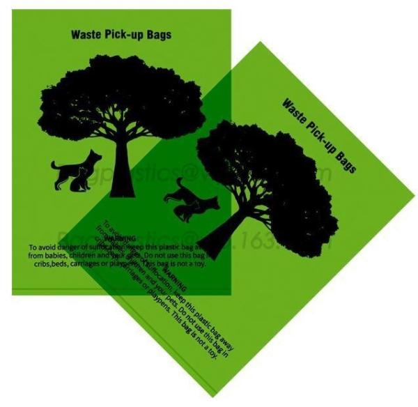 Custom Dog Poop Bag with Dispenser and Leash Clip for doggy waste on Roll,