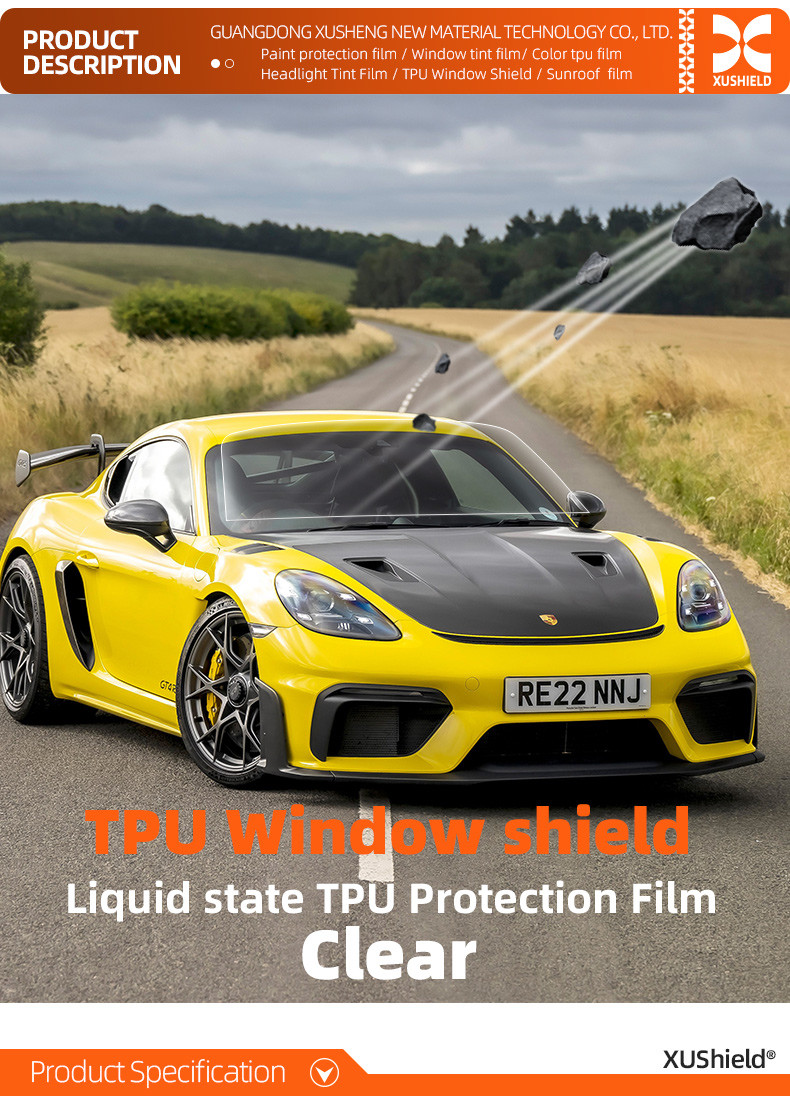 TPU Anti-Scratch UV Protection Car Windshield Protection Film Sand Proof 7.5mil Car Windshield Film