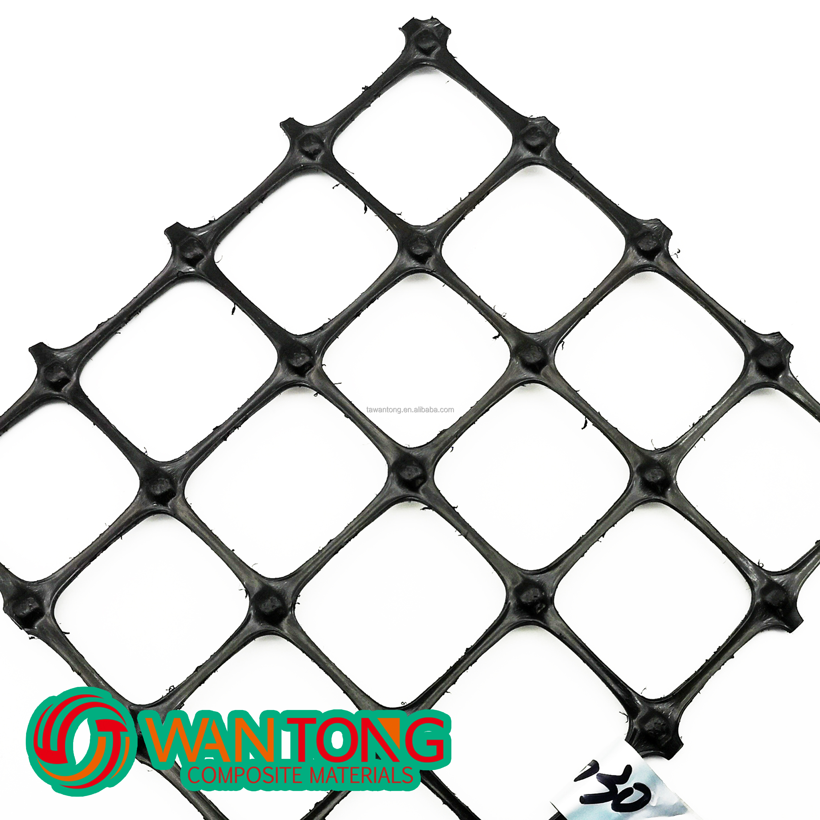 Plastic Mesh Grid Polypropylene Biaxial Geogrid for Road Soil Stabilizer Width 1-6m Length 50-100m