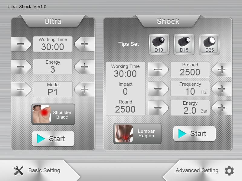 Pneumatic Shockwave ESWT Ultrasound Therapy Machine For Sport Injury