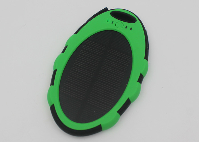 5000 mAh Oval Shape Solar Mobile Usb Power Bank Battery Pack For Travel