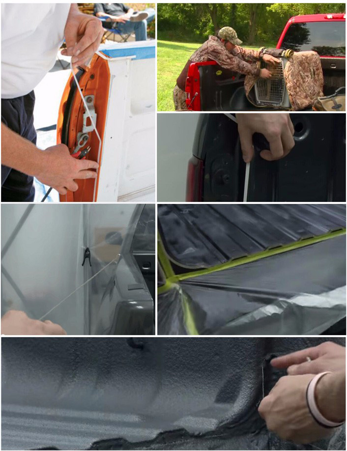 application of fiber line trim edge cutting tape