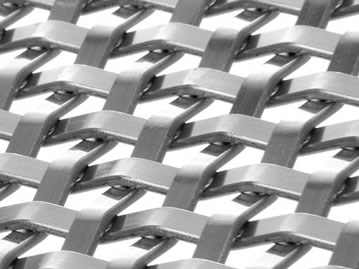 Flat wire woven mesh with 6.4mm warp pitch.