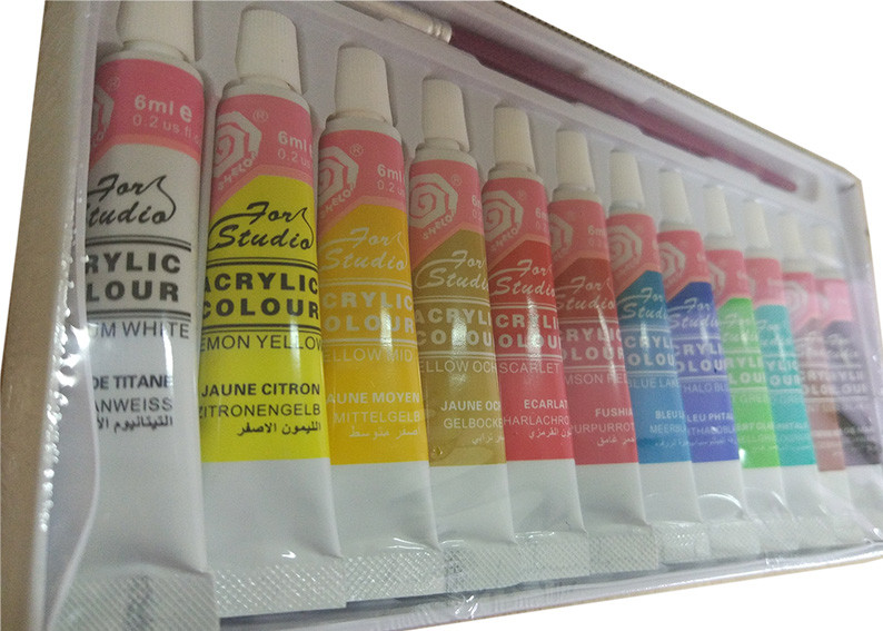 Free Combination Color Art Painting Colours Acrylic Color Set 12 X 12ml / 24 X 12ml Tubes