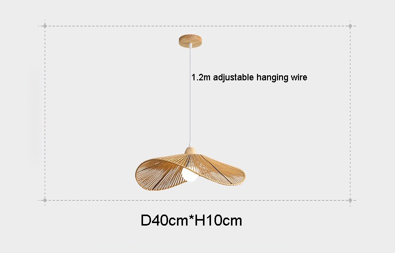 Nordic Wabi Sabi Led Pendant Lights For Living Room Home Decoration Rattan Bedroom Chandelier(WH-AP-587)