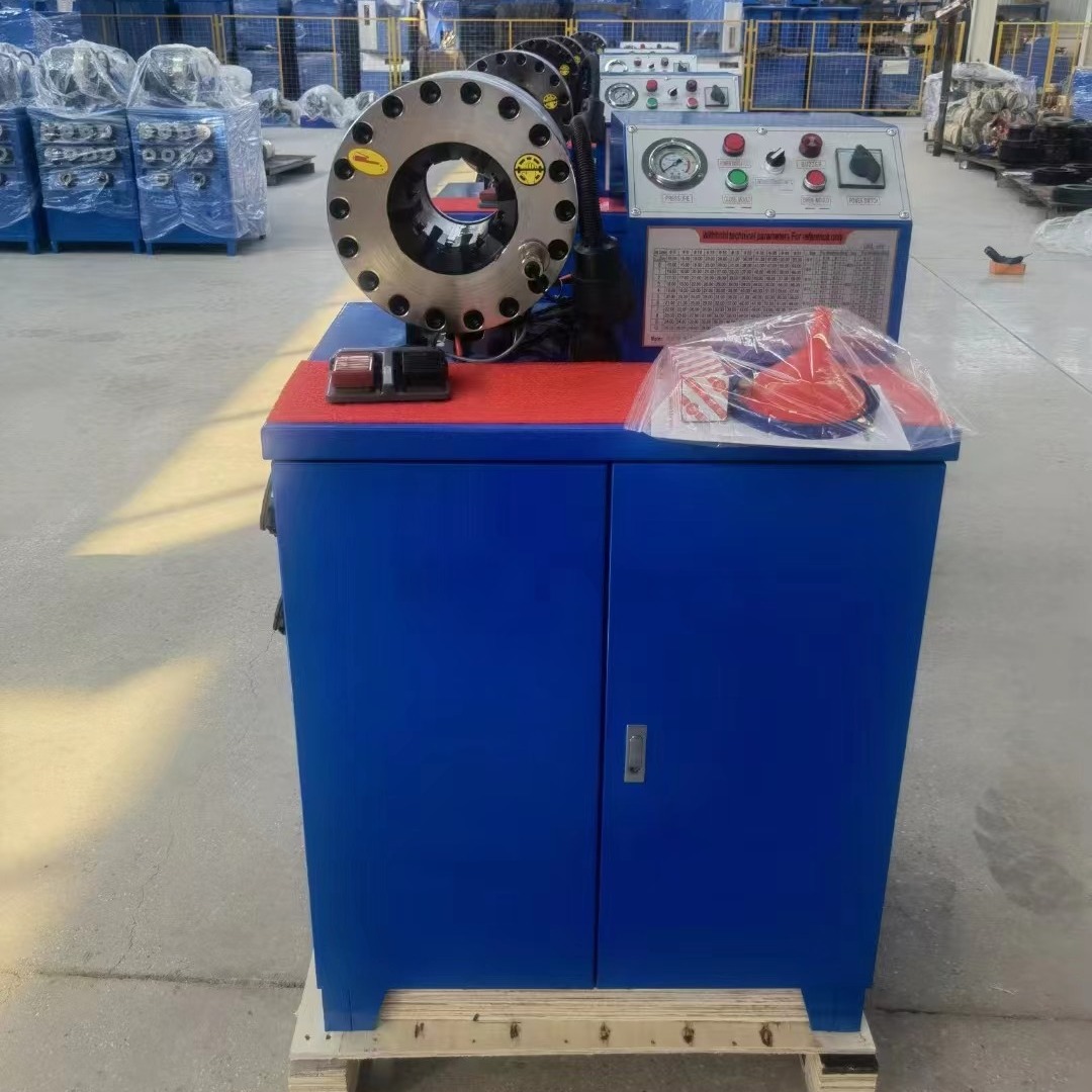 Electric Steel Industrial Hydraulic Hose Pipe Crimping Machine For Different Pressure Hose