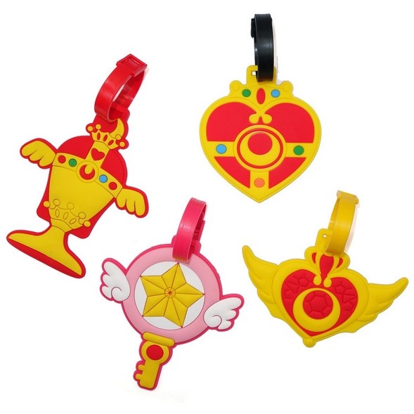 Promotional gifts luggage tag type 3d rubber PVC luggage tag hang tag elastic loop