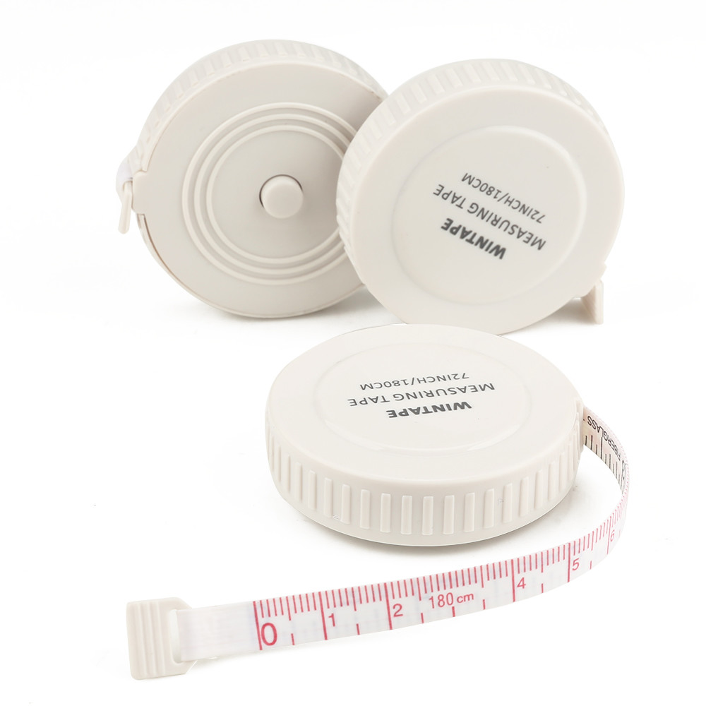 Wintape Quality 79inch 2Meters Mini Compact Soft Auto Lock Gift Retractable Cloth Knitting Craft Weight Loss Measurement