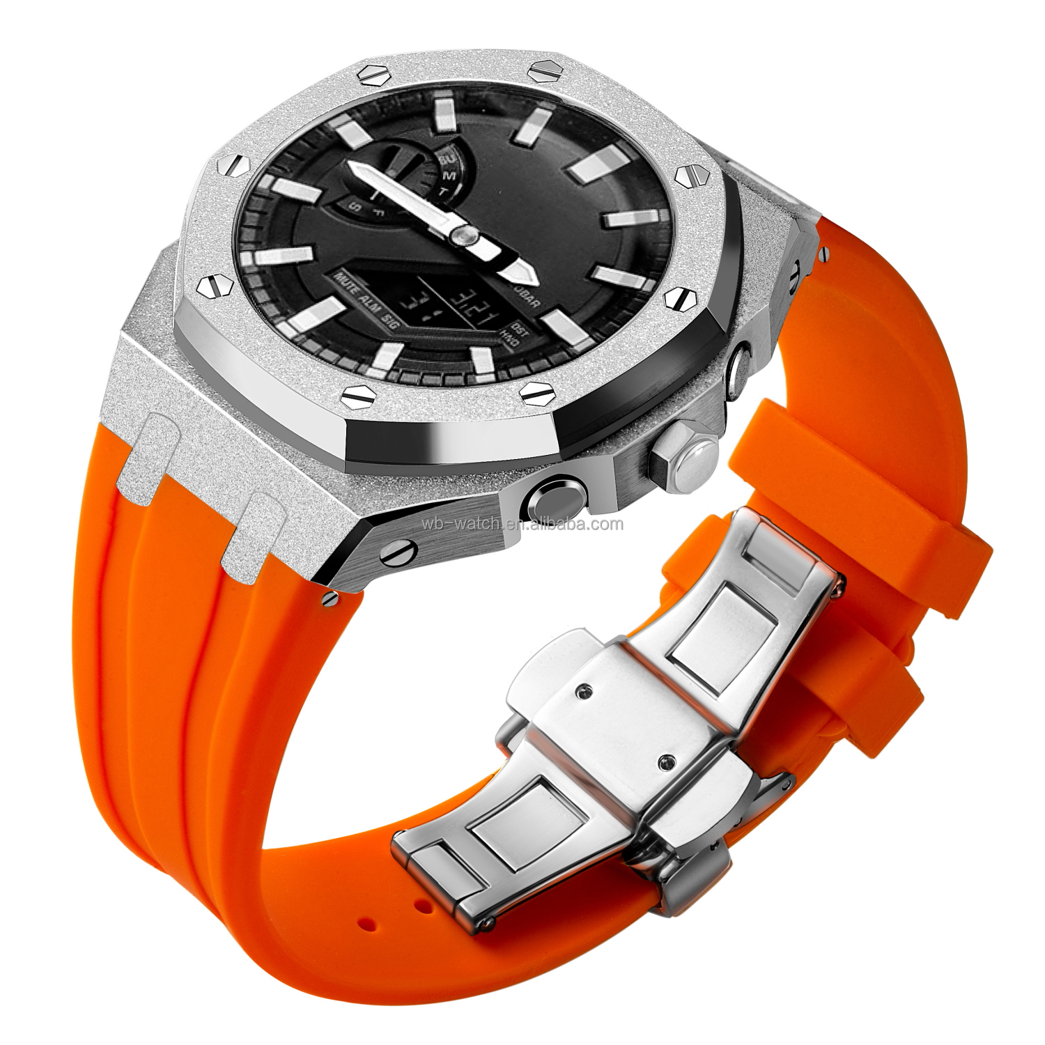 5th Generation Frosted Stainless Steel Case For Casio G Shock GA2100 Elevate Look