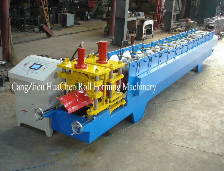 Hydraulic Color Steel Sheet Ridge Making Machine With 12 Rows 0.3mm - 0.6mm