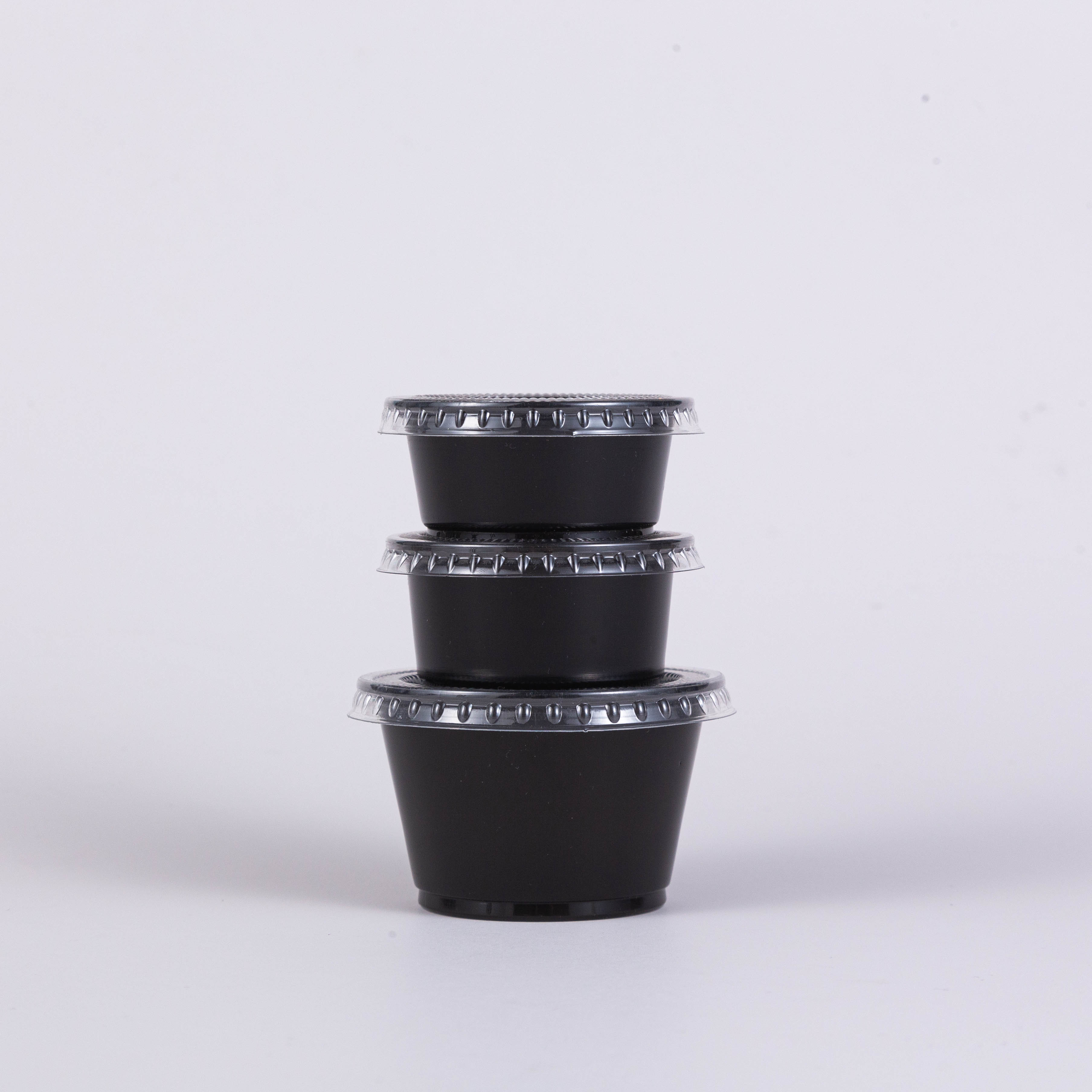 Beverage Disposable PP Cups With Lid Meal Prep Containers 2OZ Sauce Cups