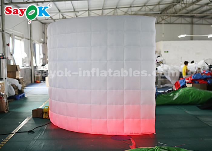Event Booth Displays Durable Photo Booth Inflatable Wall For Stage Decoration / Led Air Photo Booth