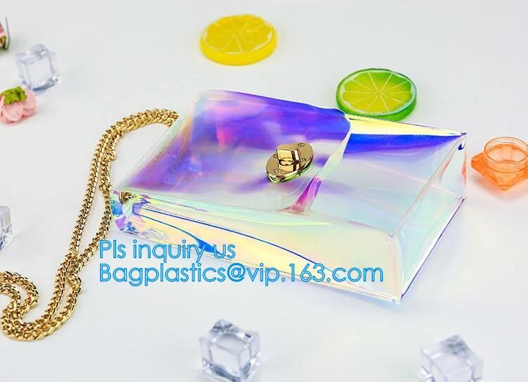 tote pvc stadium ladies bags handbag, bucket bags pvc transparent bags women handbags, laser shopping beach bag hologram