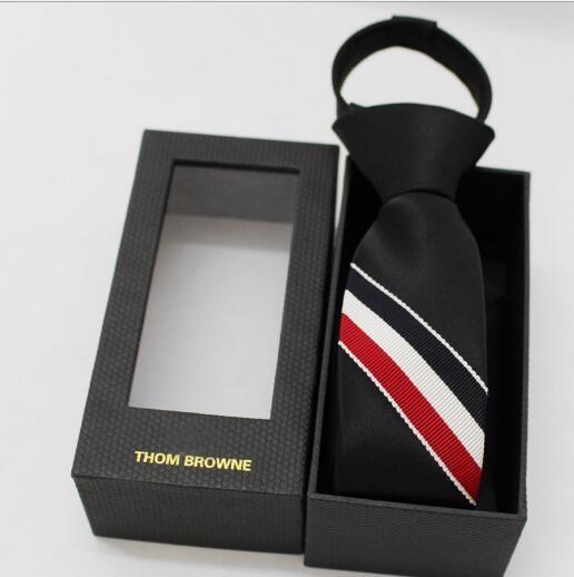 Custom LOGO Necktie Boxes,Rectangle shape Promotional Black Cardboard Tie