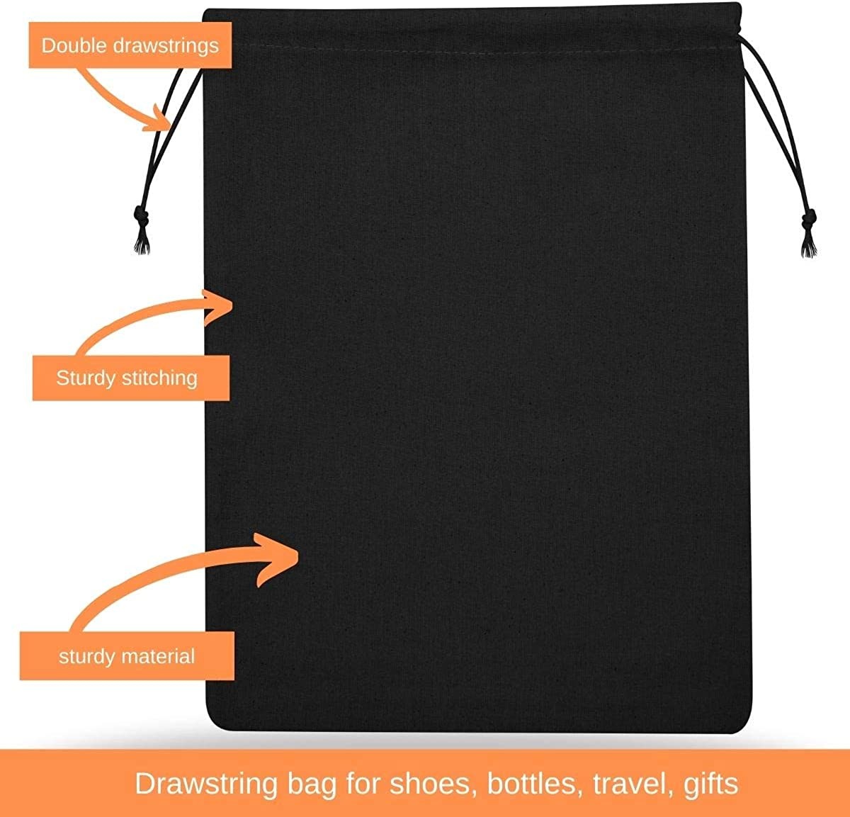 Lager capacity Durable lLightweight Cotton Blend Drawstring Bags