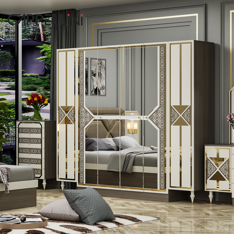 Cheap Modern Wood Frame Double King Size Leather Bed Leather Headboard Luxury Wooden Home Furniture Queen Bedroom Set