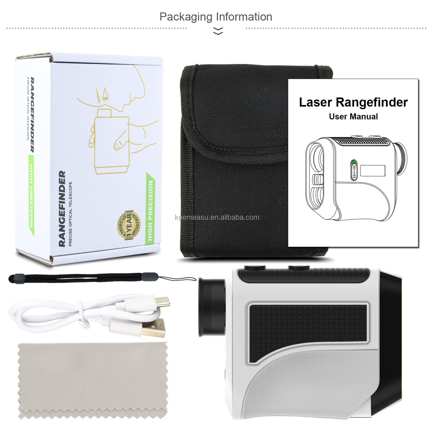 1000m Telescope rangefinder Handheld laser distance meter Laser Rangefinder Golf rangefinder with slope