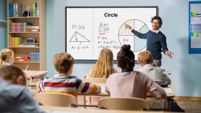 65 Inch Black Frame Interactive Touch Screen Whiteboard Application in school and educational institutions