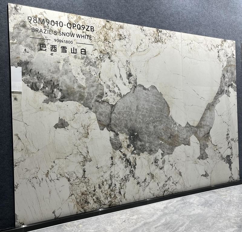 Vintage Decorative 900x1800x9mm Outdoor Wall and floor Glazed Polished Porcelain Tile For Project Renovation