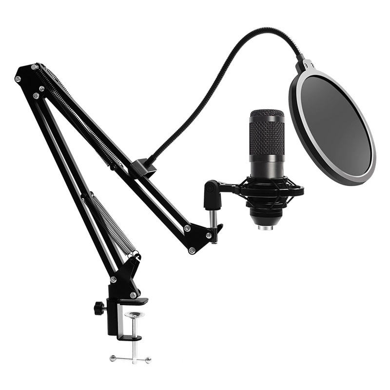 USB Gaming Record NW 35 192KHZ Condenser Mics , Mic Stand For Table