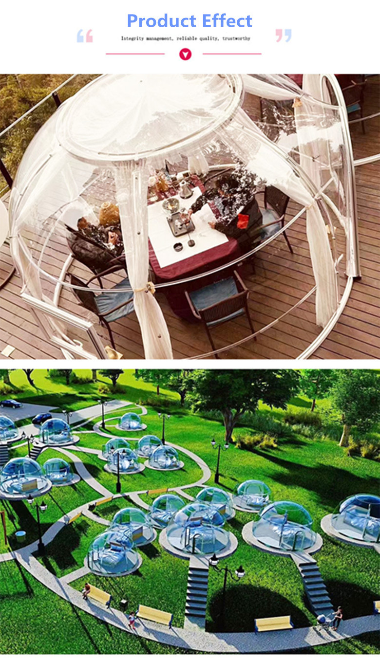 Aluminum Inflatable Clear Bubble Dome Tent For Resort Cafe Camping