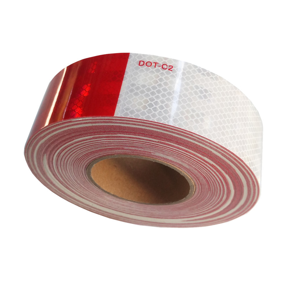 White And Red Clear Reflective Tape On Truck Mud Flaps 50mmx45.72m