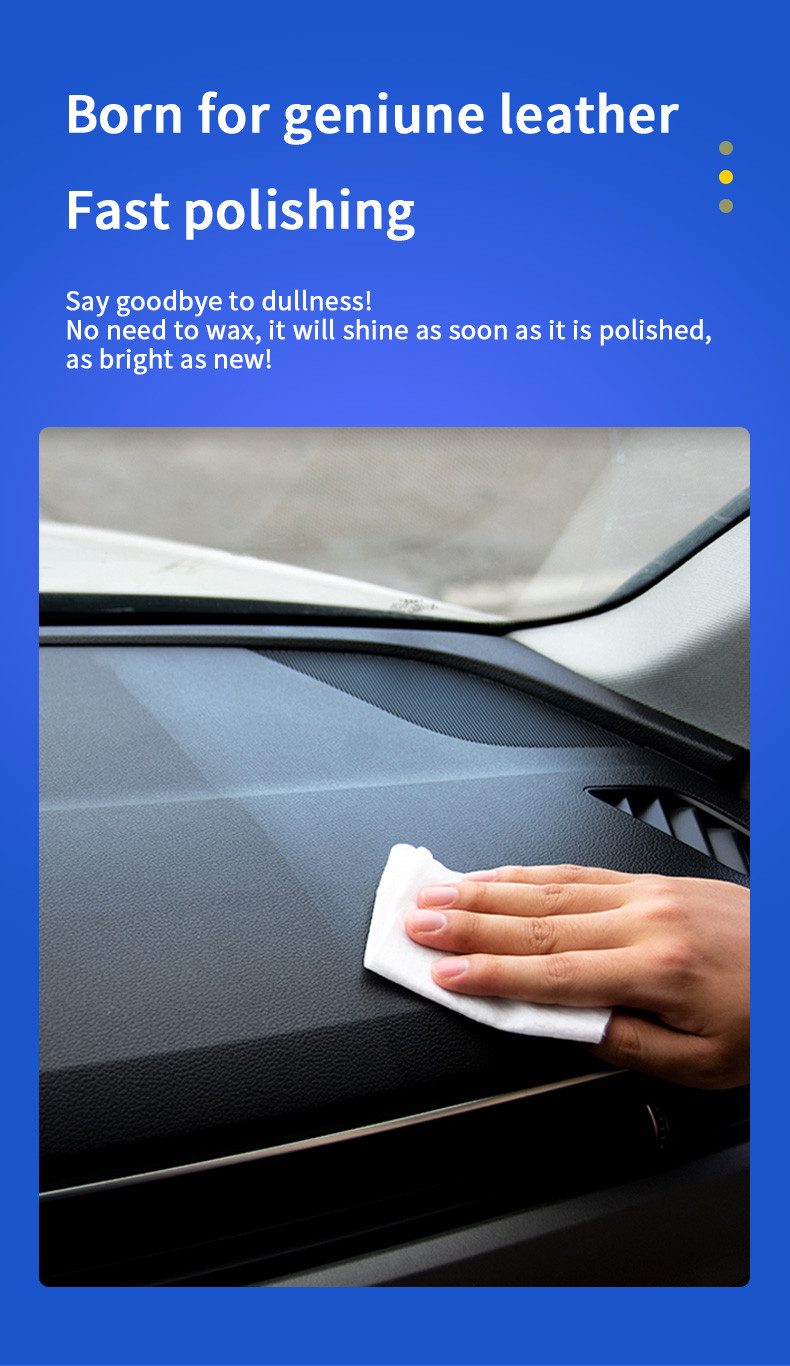 Microfiber Cloth Car Interior Cleaning Wipes For Dashboard Leather Moisturizing