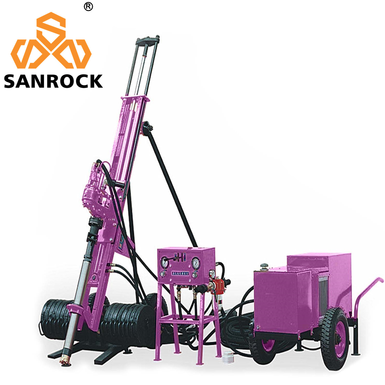 Bucket DTH Drill Rig Mining Machinery Rock Blast Hole Hydraulic DTH Drilling Machine