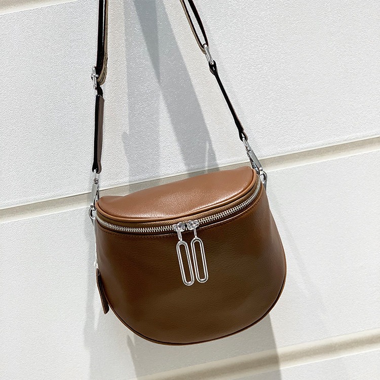 For Women Genuine Leather Shoulder With Zipper Closure For Shopping