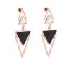 Buy cheap Wholesale Fashion Jewelry Stainless Steel Rose Gold Earrings For Women Black from wholesalers