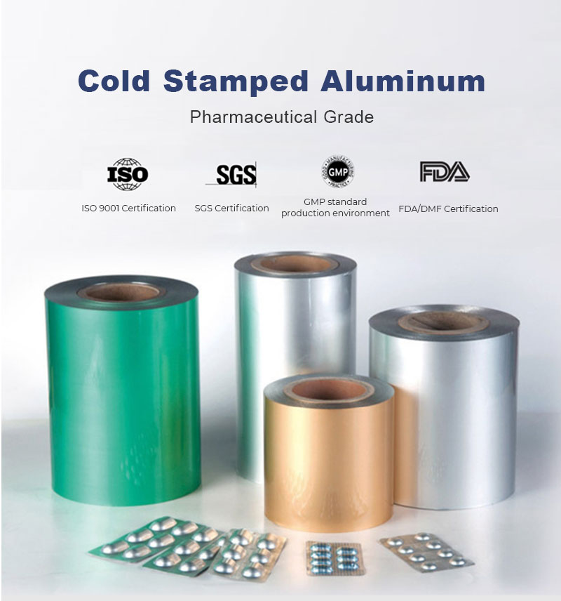 Cold Stamping Pharma Medical Packaging Bags Cold Forming Blister Aluminum Foil