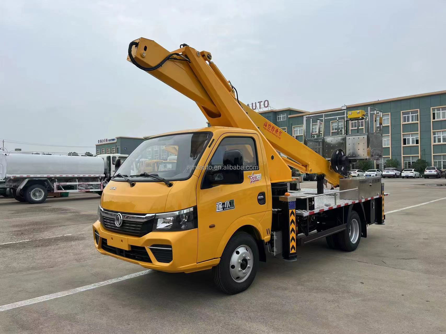 Factory DFAC DongFeng 16M 17.5M 20M 21M 23M High Altitude Operation Telescopic Hydraulic Boom Bucket Aerial Work Platform Truck