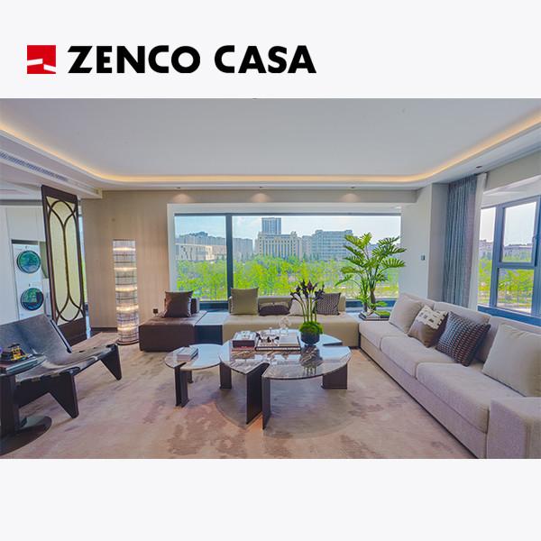 Modern Apartment Living Room Set Including Multi Seater Sofa And Marble Coffee