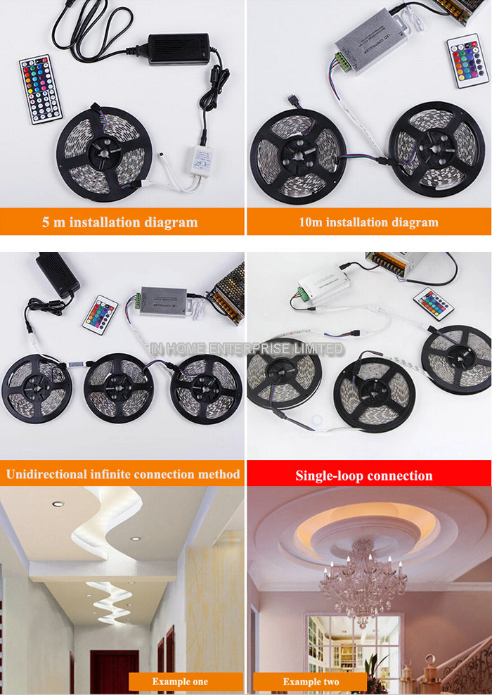 5050 SMD Joinable 1m Yellow Led Strip Light with 30 PCS SMD5050 LED