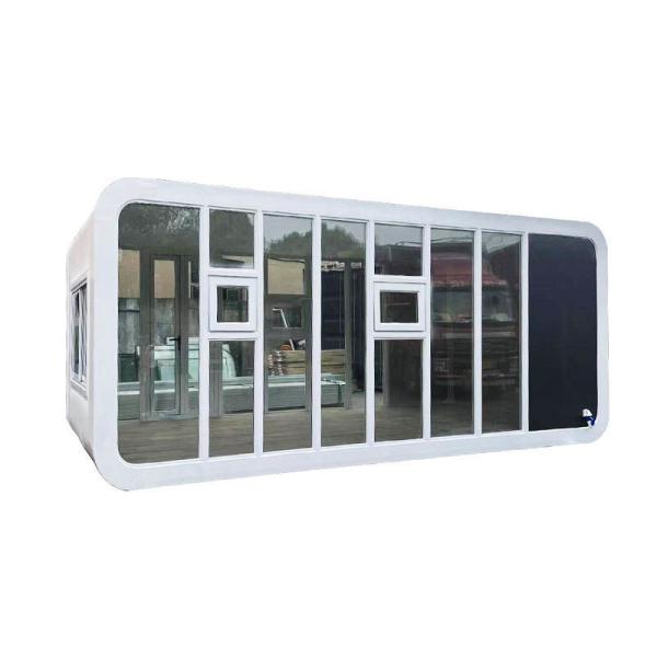 Luxury White Space Capsule Steel Prefab Home Apple Cabin Container House for