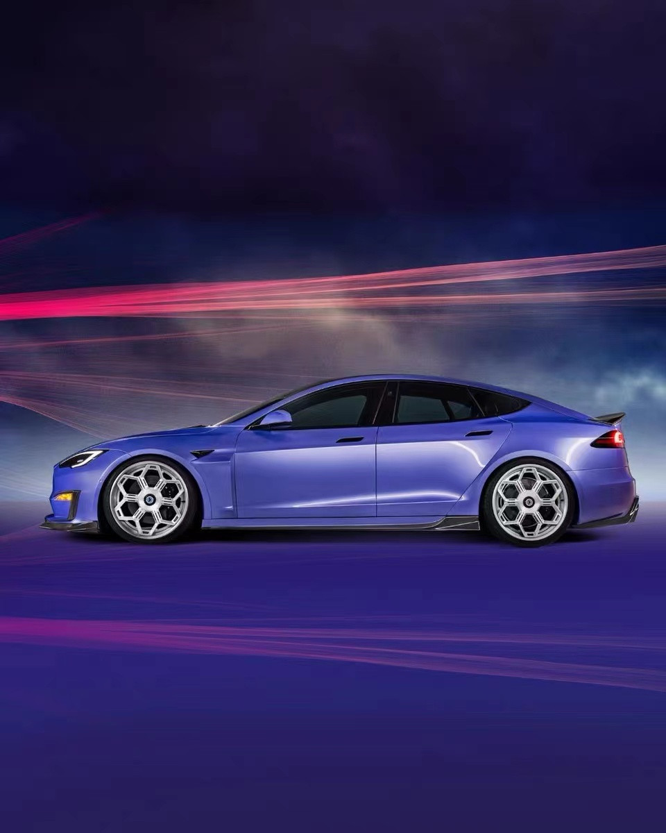 Vors Style Tesla Body Kit 2013 - 2016 Tesla Model S Spoiler Hood Side Skirt
