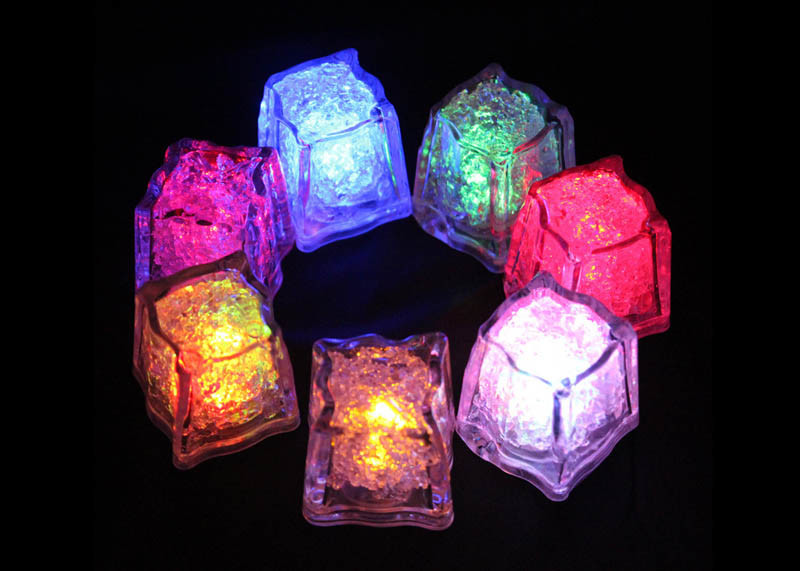 Seven Colour Kitchen Household Items Touch Induction Light Up Ice Cubes