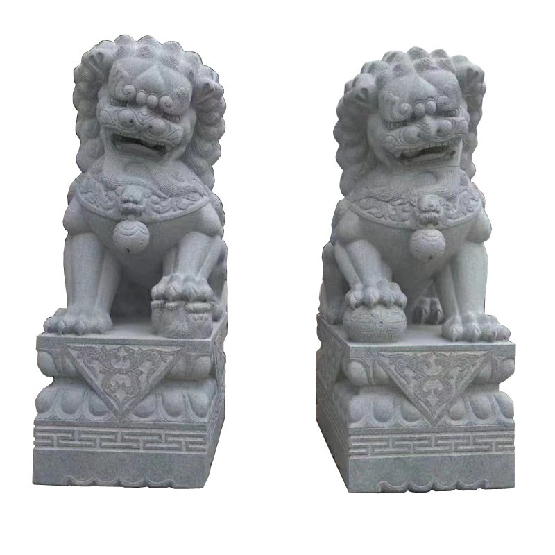 Temple Pagodas Stone Lion Statues Mansions Stone Animal Sculpture