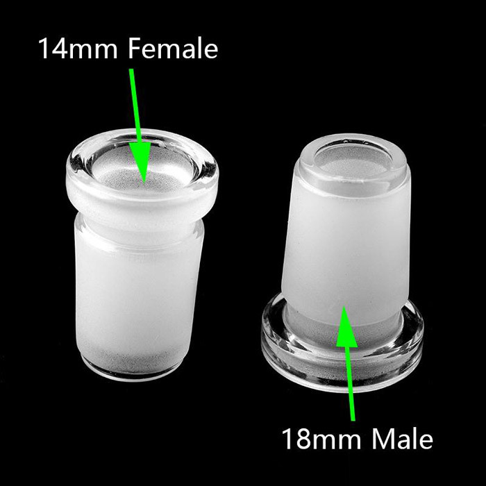 Clear Glass Bongs Accessories 18mm Male To 14mm Female Reducer Mini Converter
