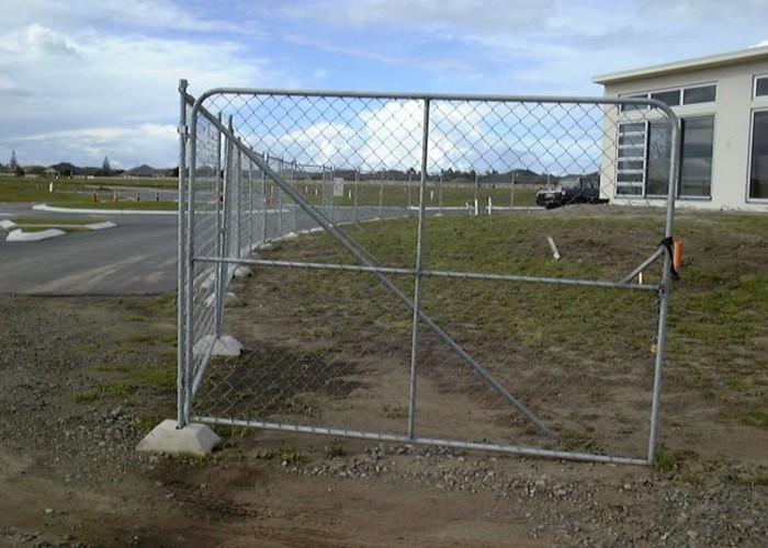 Temp Building Chain Link Temporary Fencing , Freestanding Chain Link Fence Panels