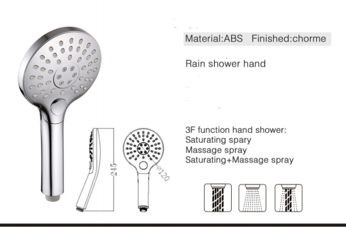 Modern Bathroom Portable Filter Hot Cold Water High Pressure Hand Held Shower Head