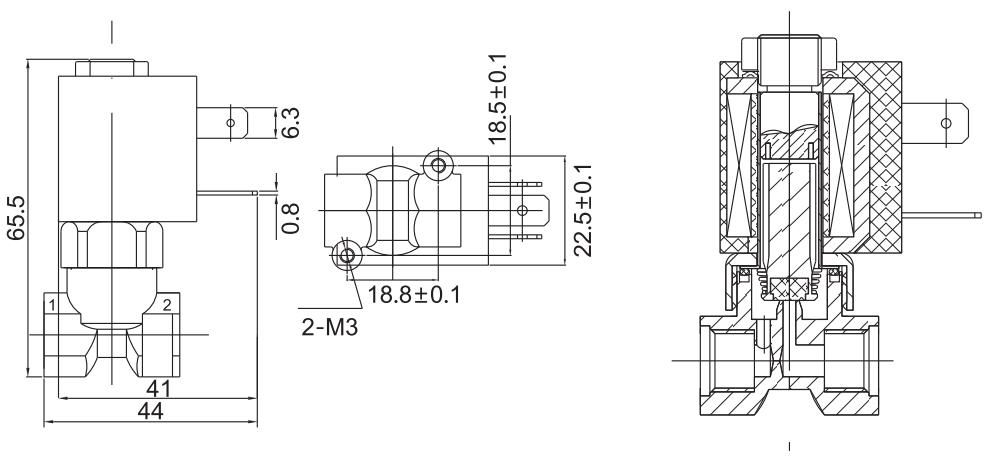 Espresso Coffee Maker Spare Parts Brass Solenoid Valve 2 Way 24V 220V