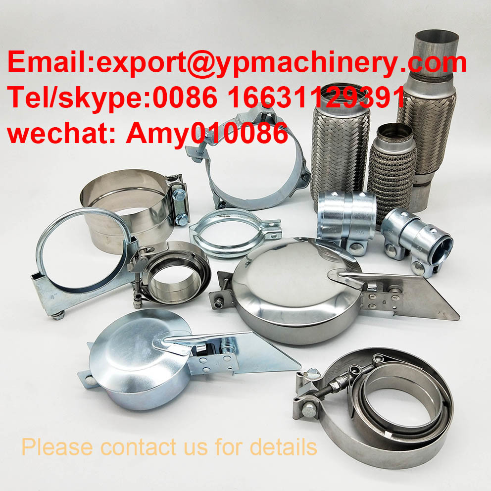 Exhaust System V Bend Clamp Stainless Steel Spot Welded 4 Inch