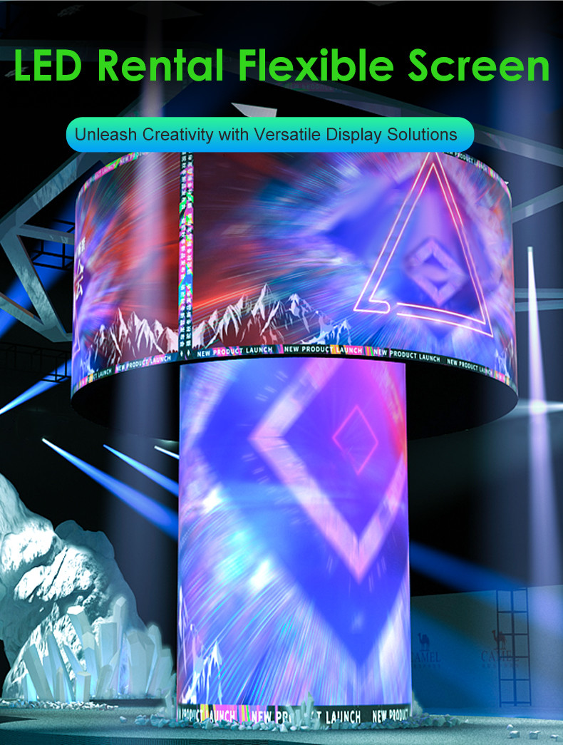 P3.91 LED Flexible Screen 3840Hz Conference LED Display 9000cd/m2 With Back Maintenance