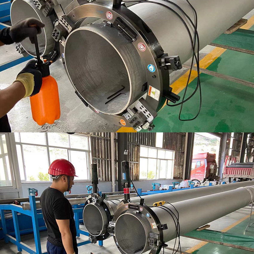 Electric Split Type Cutting Beveling Machine Integrated Automatic Feed