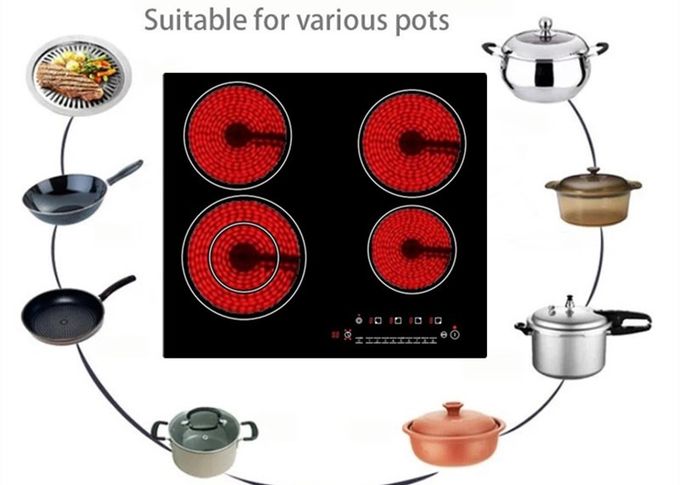 Electrolysis plate Touch Sensor Four Burner Cooktop