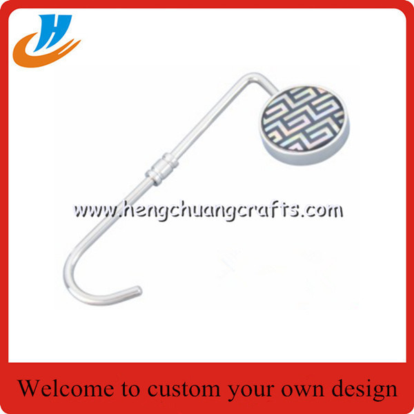 Custom epoxy bag hanger hook,bag holder with print your own logo