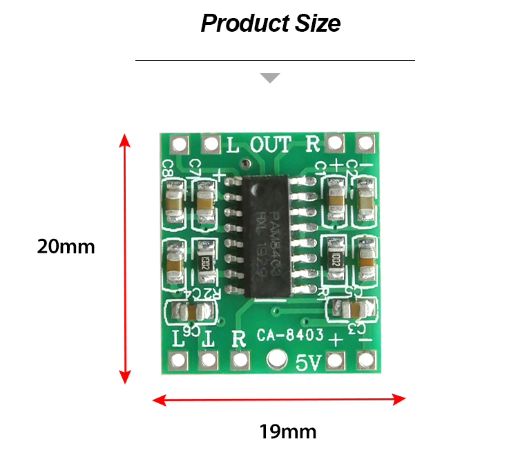 2*3W DC 5V Class D Audio Module PMA8403 Amplifier Board for Ultra-Small Audio Products